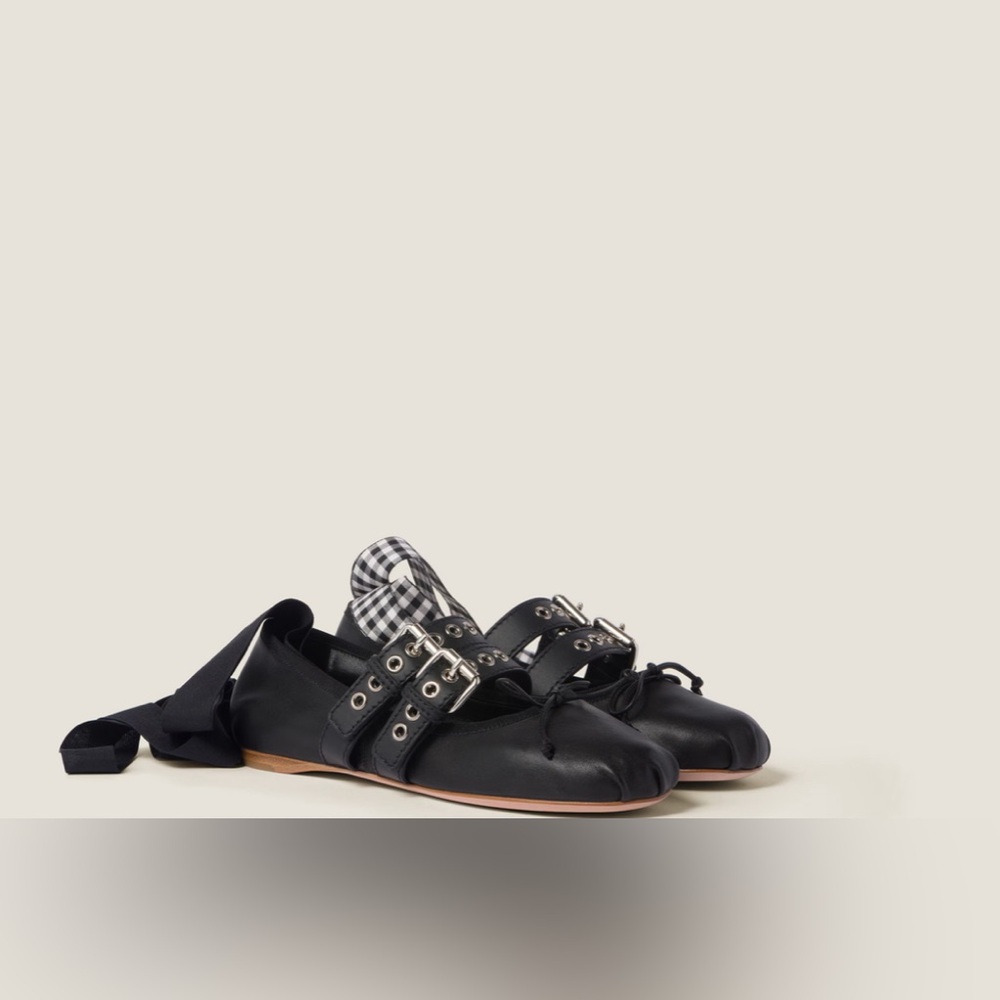 EUC Miu Miu - Nappa and calf leather ballerinas (size 39)
